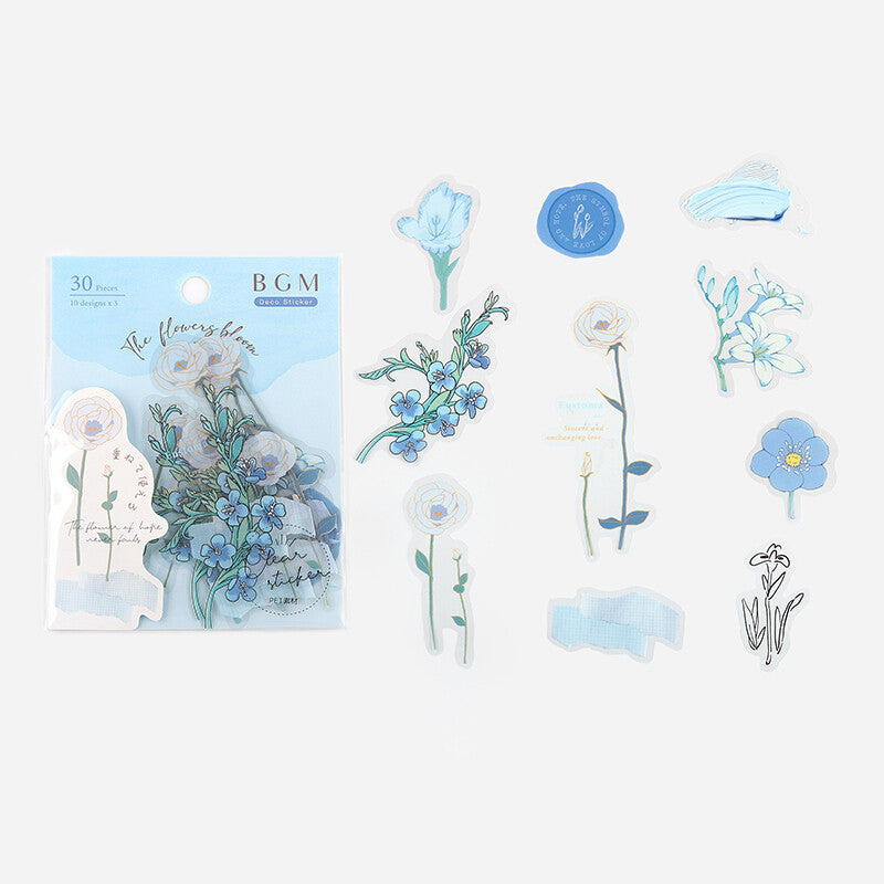 BGM - Deco Sticker - The Flowers Bloom Blue