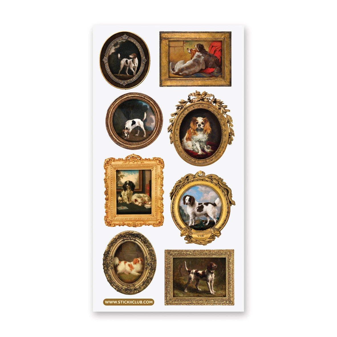STICKII Sticker Sheet -  Fancy Pup Paintings