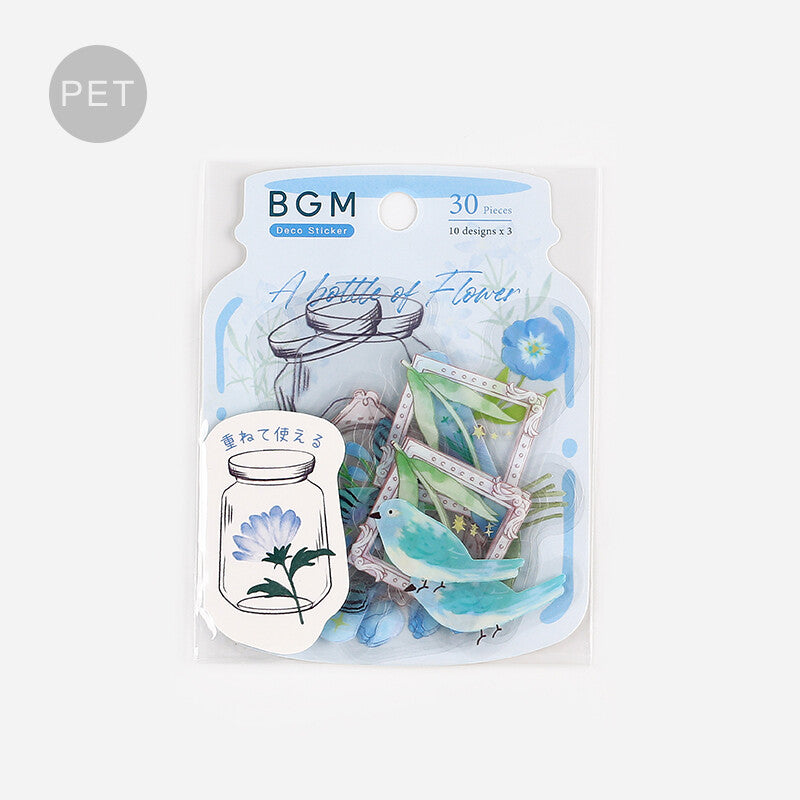 BGM - Deco Sticker - The Flowers Bloom Light Blue