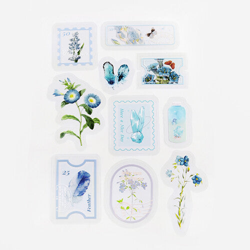 BGM - Post Office Sticker Flakes - Garden Blue