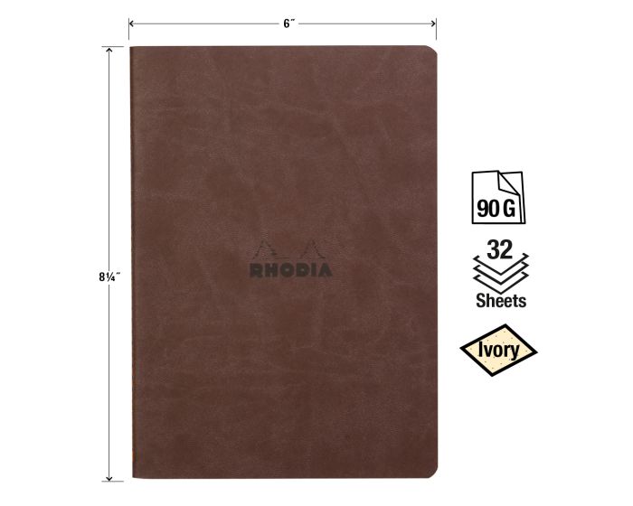 Rhodia Sewn Spine Rhodiarama A5 Notebook Chocolate