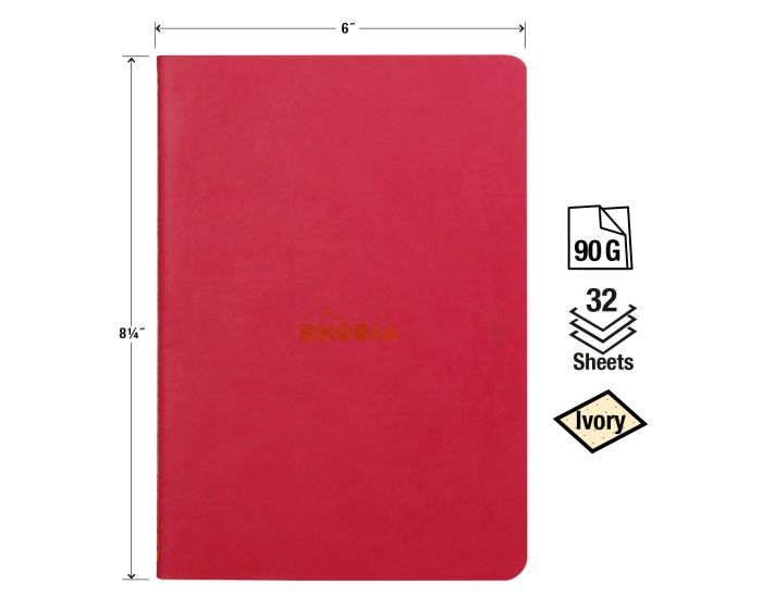 Rhodia Sewn Spine Rhodiarama A5 Notebook Raspberry