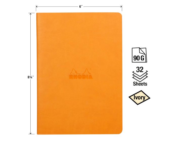 Rhodia Sewn Spine Rhodiarama A5 Notebook Orange