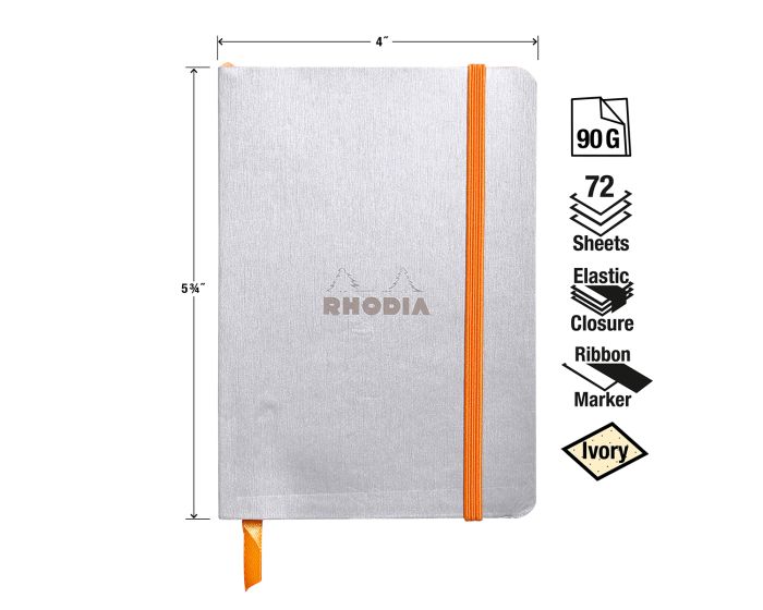 Rhodia Rhodiarama Webnotebook Softcover A6 - Silver