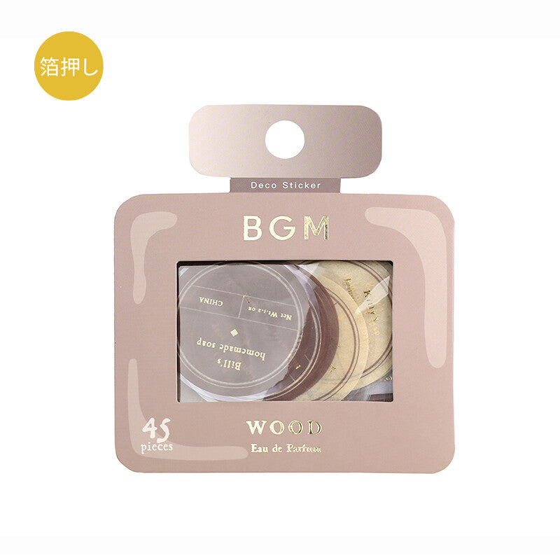 BGM - Healing Time Flake Sticker - Wood