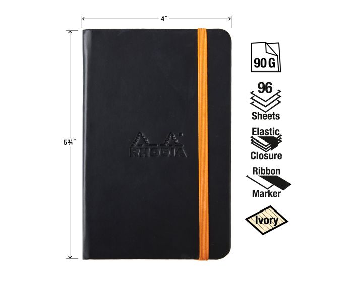 Rhodia Rhodiarama Webnotebook Hardcover A6 - Black