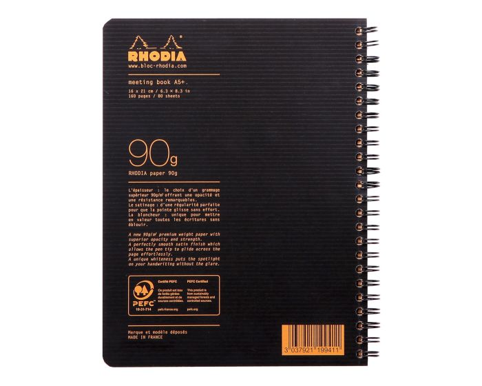 Rhodia 6.5 x 8.25 Textured Cover Meeting Book