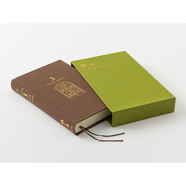 Midori 3 Years Diary Gate Brown