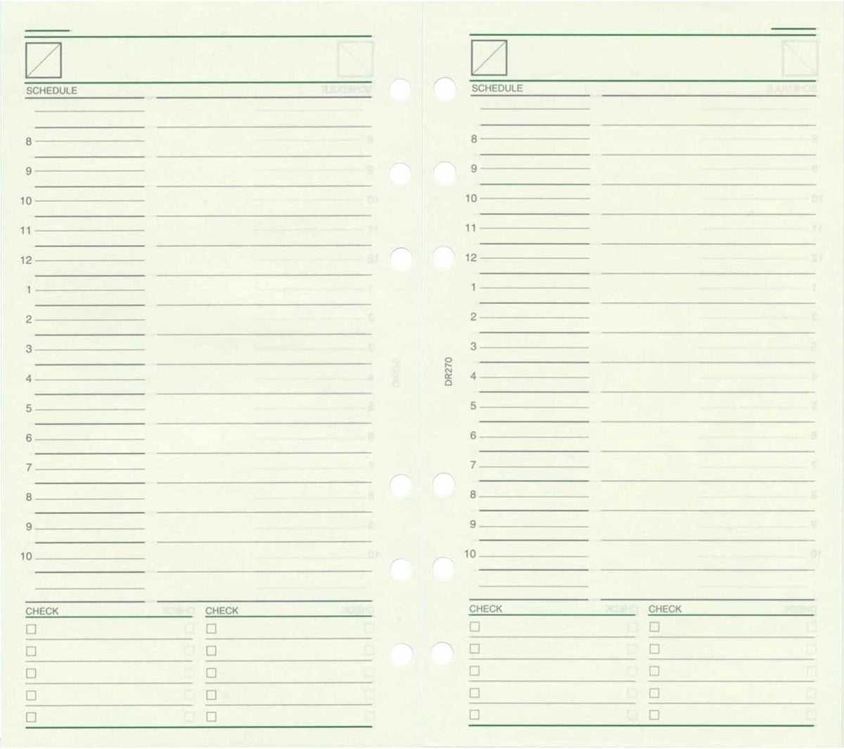 Raymay Davinci Note Bible Size Refill - Daily Schedule