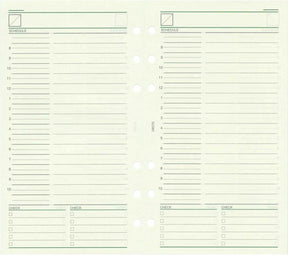 Raymay Davinci Note Bible Size Refill - Daily Schedule