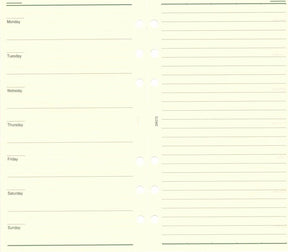 Raymay Davinci Note Bible Size Refill - Weekly Schedule