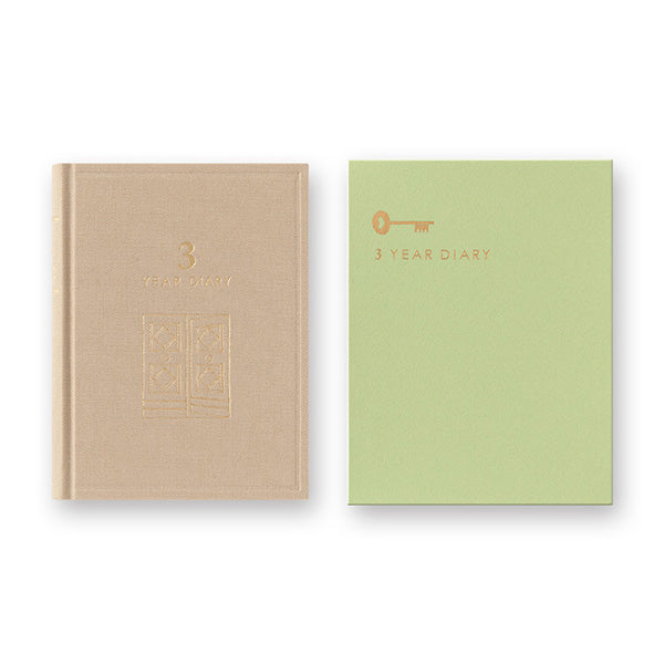Midori 3 Years Diary Gate Mini Beige