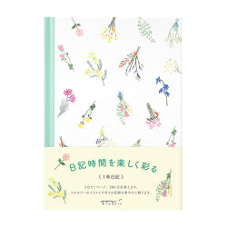 Midori Diary Dried Flower Pattern