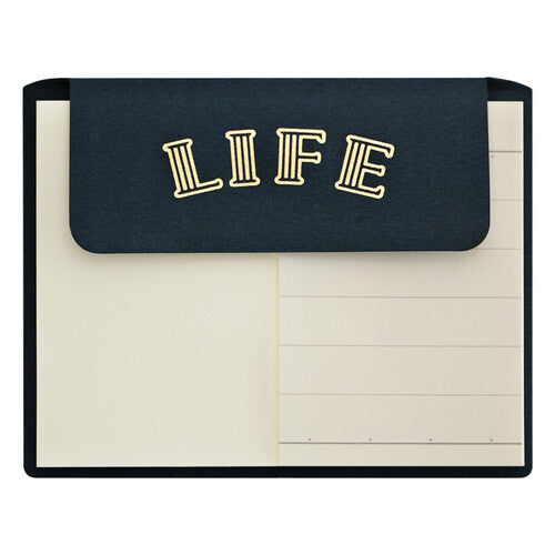 Life Stationery Sticky Notes With Cover - Black