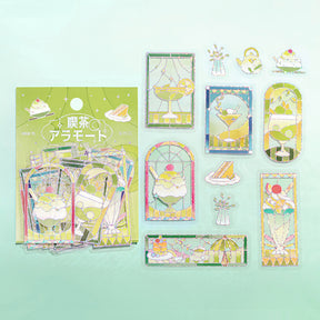 BGM - Flake Stickers - Cafe a la Mode - Green Stained Glass