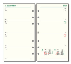 Raymay Davinci Note 2026 ( thru March 2027) Bible Size Refill - Week 1