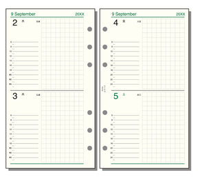 Raymay Davinci Note 2025 thru March 2026  Bible Size Refill - Two Day
