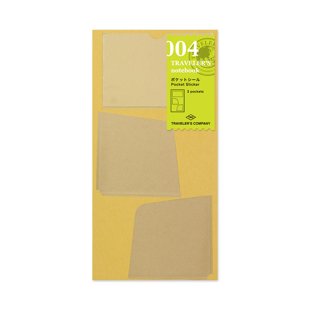 Traveler's Company 004 Regular Sized Refill -  Pocket Stickers (3 pockets)