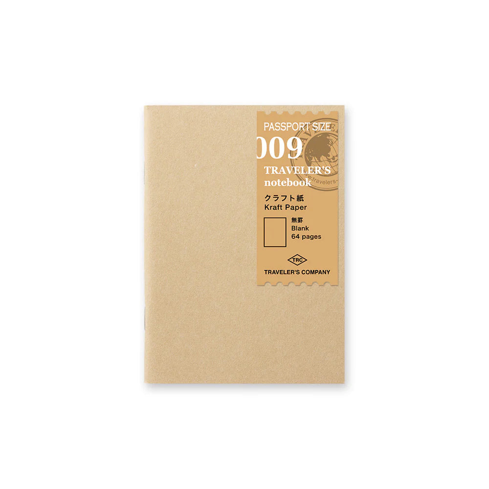 TRAVELER'S COMPANY 009 Passport Sized Refill - Kraft Paper