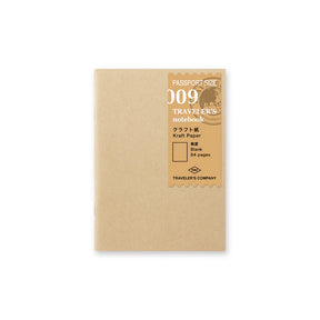 TRAVELER'S COMPANY Passport Sized Refill - 009  Kraft Paper