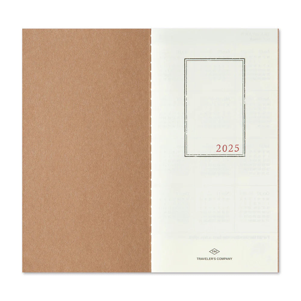 TRAVELER'S COMPANY Regular Size Diary 2025 - Monthly