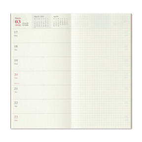 TRAVELER'S COMPANY Regular Size Diary 2025 - Weekly + Memo