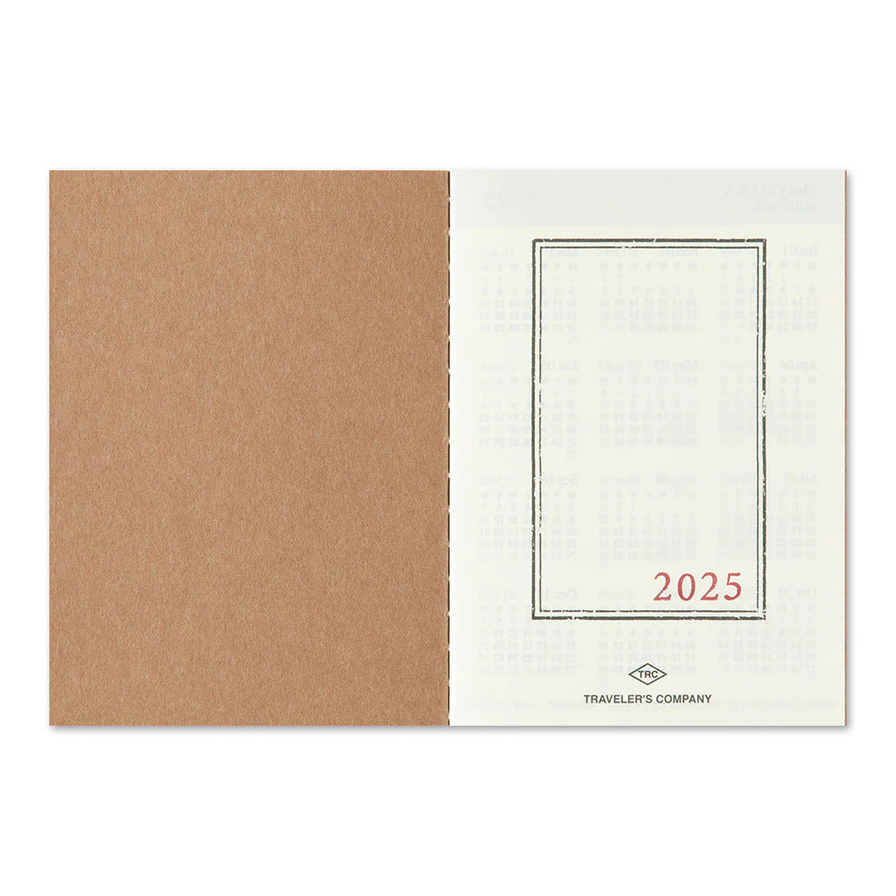 TRAVELER'S COMPANY Passport Size Diary 2025 - Monthly