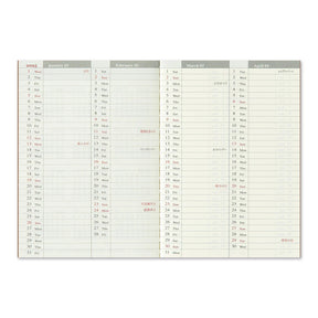 TRAVELER'S COMPANY Passport Size Diary 2025 - Weekly