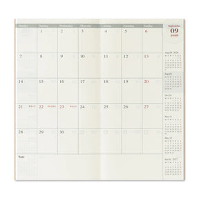 TRAVELER'S COMPANY Regular Size Diary 2026 - Monthly