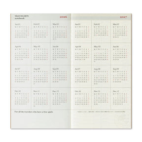 TRAVELER'S COMPANY Regular Size Diary 2026 - Weekly + Memo