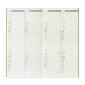 TRAVELER'S COMPANY Regular Size Diary 2026 - Weekly + Memo