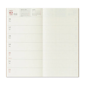 TRAVELER'S COMPANY Regular Size Diary 2026 - Weekly + Memo