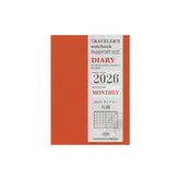 TRAVELER'S COMPANY Passport Size Diary 2026 - Monthly