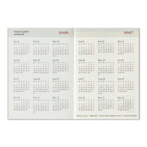 TRAVELER'S COMPANY Passport Size Diary 2026 - Weekly