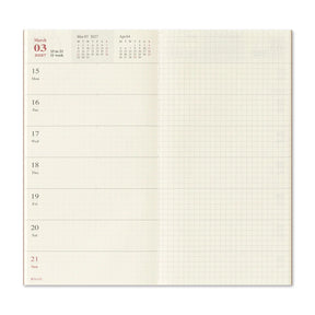 TRAVELER'S COMPANY Regular Size Diary 2027 - Weekly + Memo
