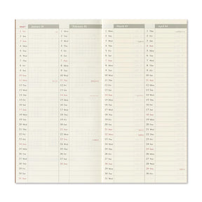 TRAVELER'S COMPANY Vertical Size Diary 2027 - Weekly