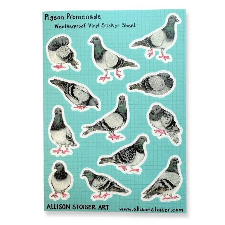 Allison Stoiser Art - Stickers - Pigeon Promenade