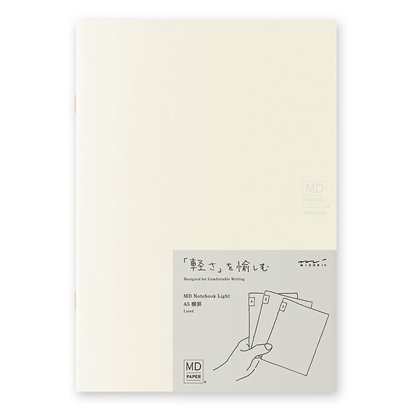 Midori MD A5 Notebook Light- Lined- 3 pack