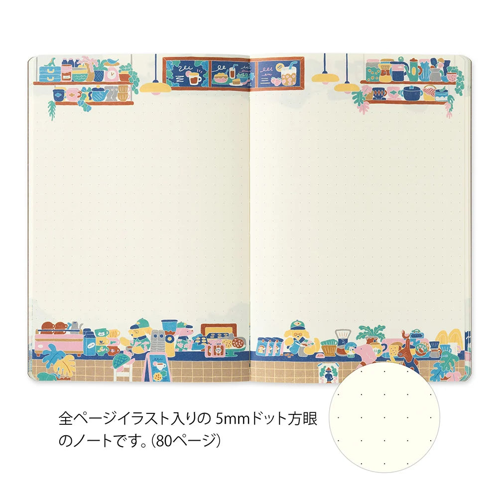 Midori Yuru Log Notebook B6 - Coffee Shop
