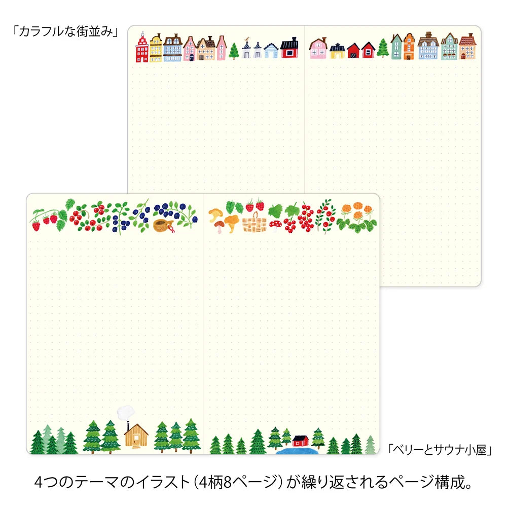 Midori Yuru Log Notebook B6 - Scandinavia V2