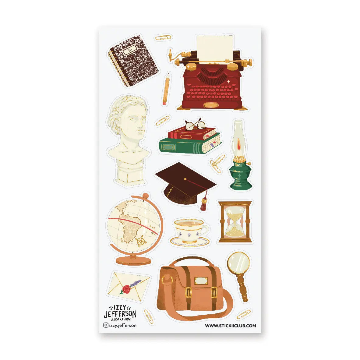 STICKII Sticker Sheet - Classic Academia