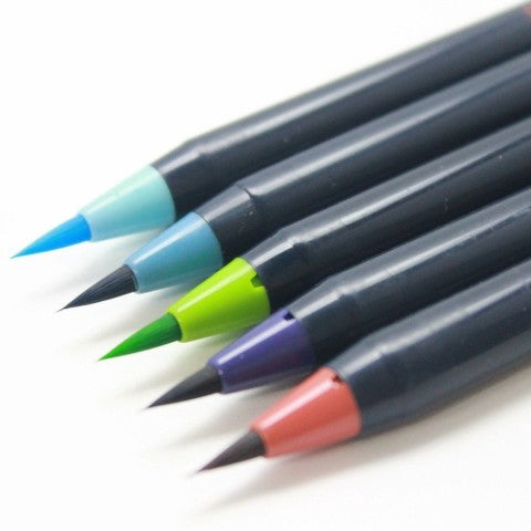Akashiya Sai Watercolor Brush Pen - Summer 5 Color Set