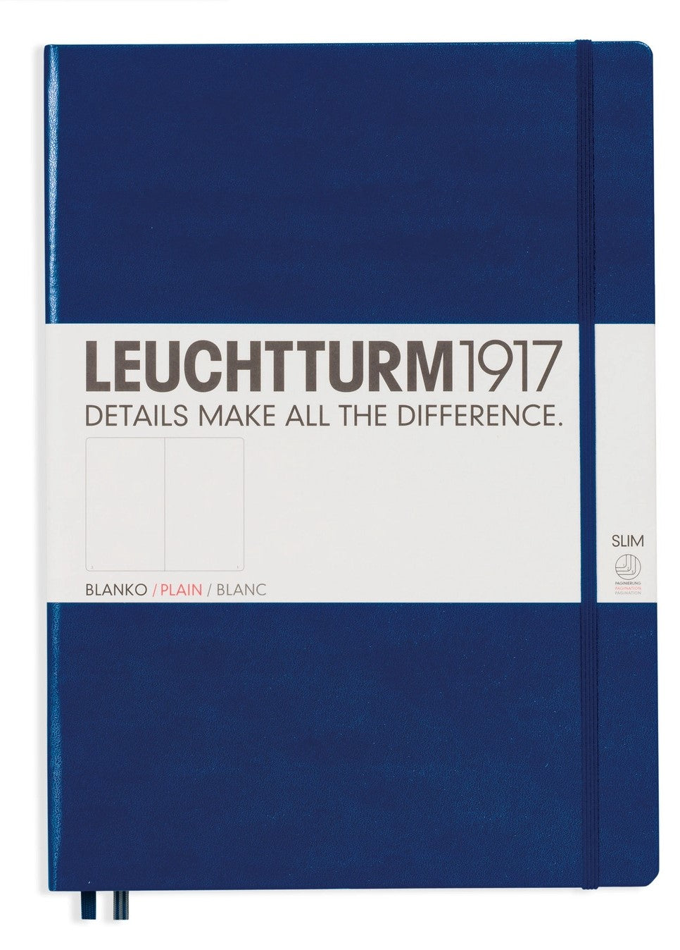 Leuchtturm1917 A4+ Master Slim Plain Journal - Navy