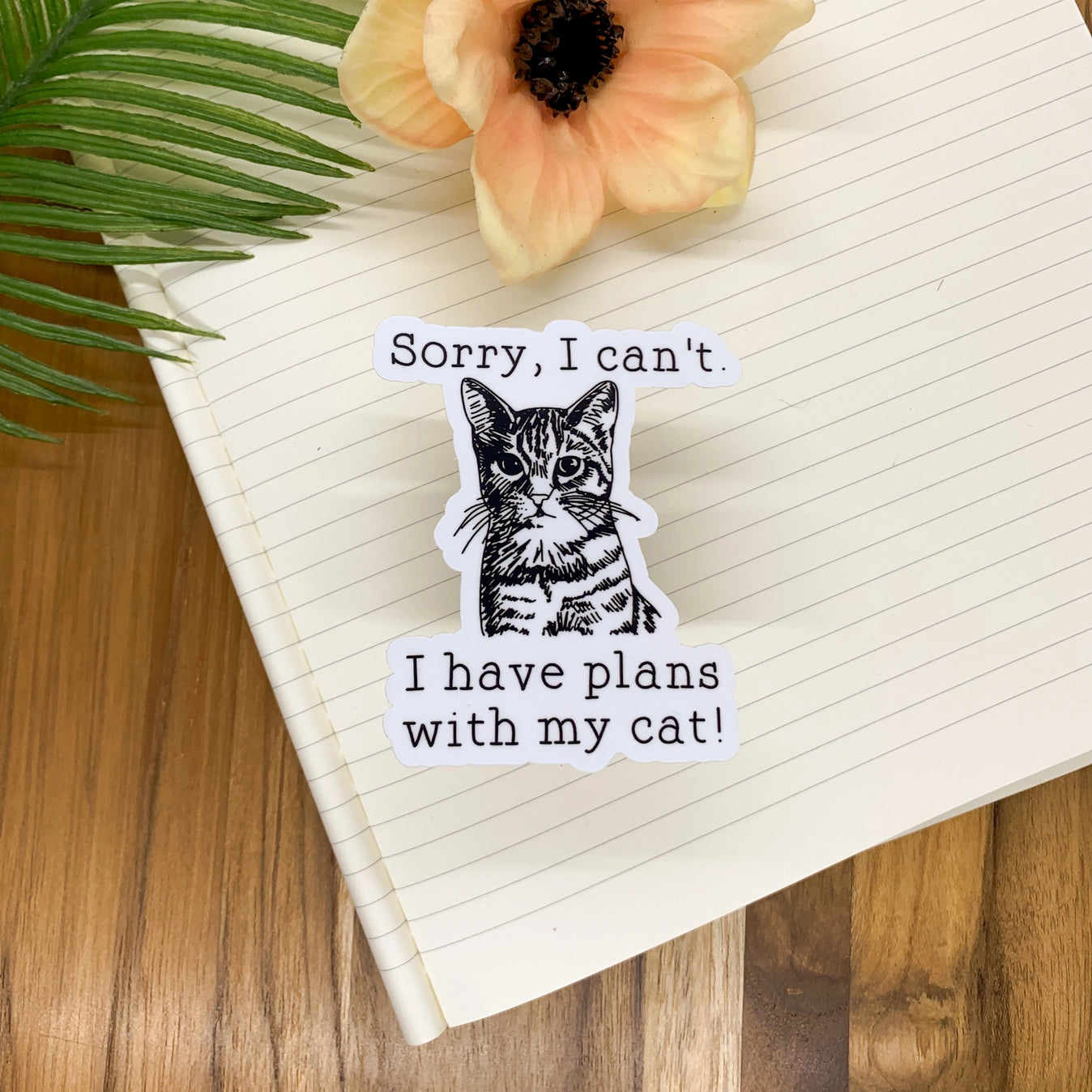 Savannah and James Co - Vinyl Sticker - Plans with My Cat