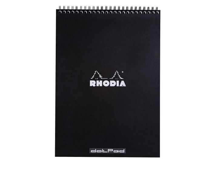 Rhodia #18 Black Top Wirebound Dot Pad