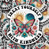 It's Transfer Time - Die Cut Sticker - Treat Yourself with Kindness
