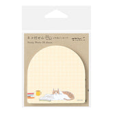 Midori Sticky Notes - Book And Cat