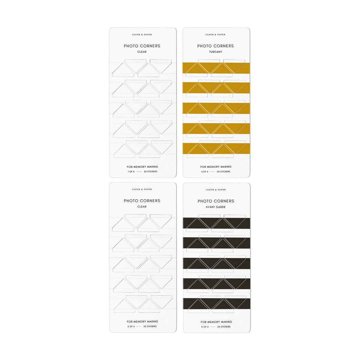 Cloth & Paper - Photo Corner Sticker Set