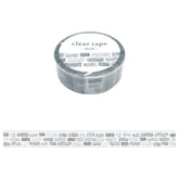 Mind Wave- Clear Transparent Washi tape - 15mm - Brick