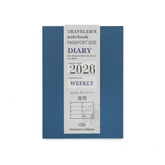 TRAVELER'S COMPANY Passport Size Diary 2026 Mid Year Weekly Planner